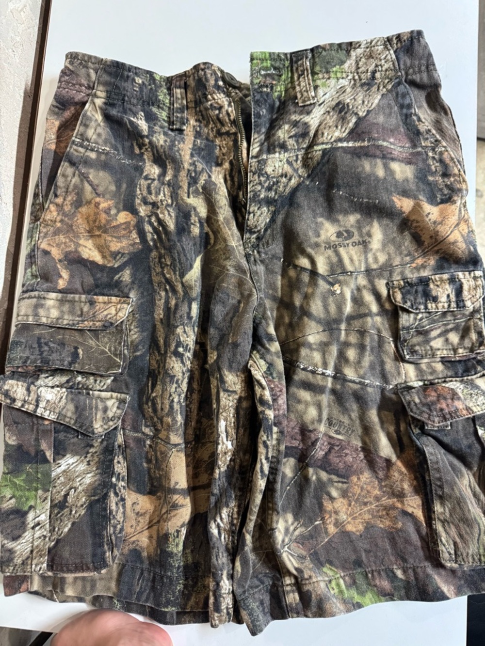 Mossy Oak Faded Glory Camouflage Cargo Shorts - Green/Brown/Black